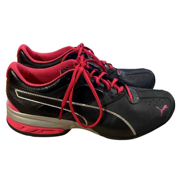 Puma Tazon 6 Womens Cross Training Sneakers 10 Black Pink Lace Up - Picture 6 of 9